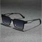 1 Pair of Unisex Retro Half-Frame Square Sunglasses with Protection