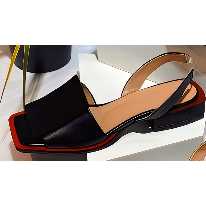 Elegant Short Heel Slingback Sandals