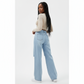 Wide Leg High Waist Distress Jeans