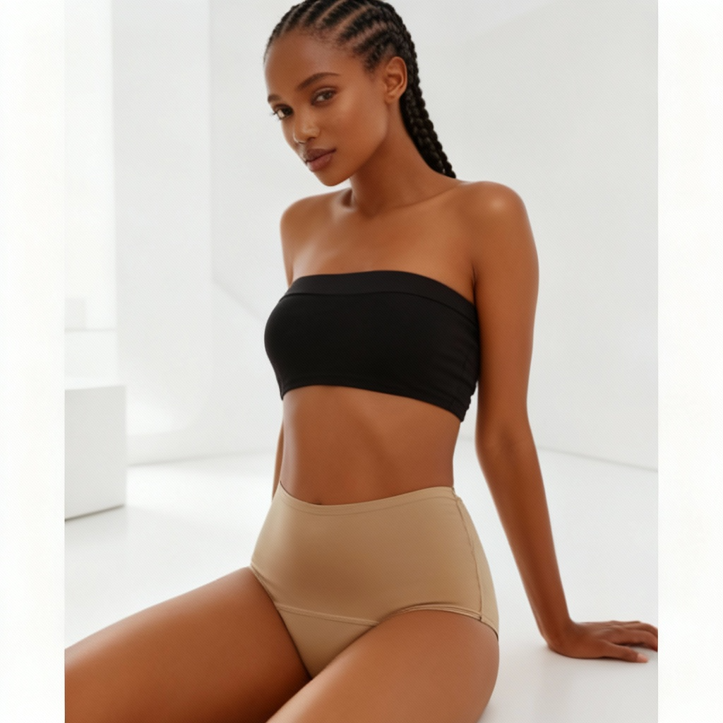 Solid Color Thickened High Waist Menstrual Panties