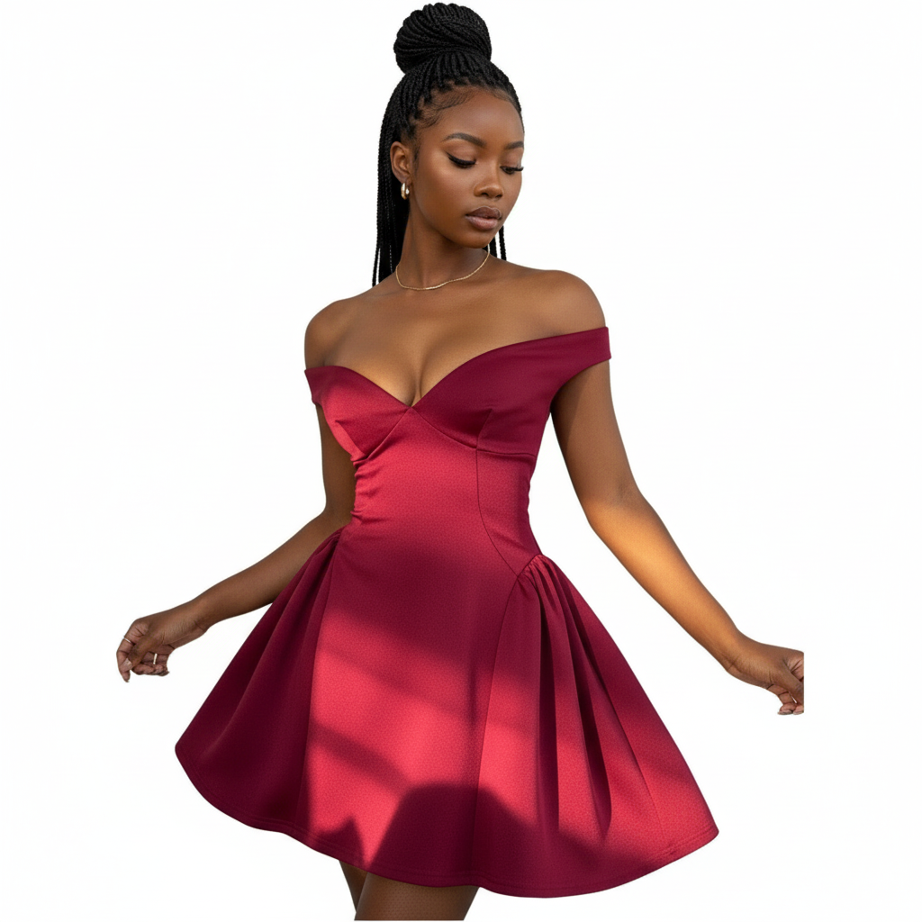 Off-Shoulder Mini Dress