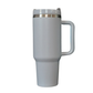 Stainless Steel Insulated Travel Mug - Tumbler with Straw & Handle - 1.2L