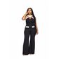 Sleeveless Cross Neck Wide Leg Jumpsuit