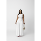 Sleeveless Mock-Neck Ruched Maxi Dress