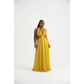 Sleeveless Layered Folds Maxi Dress