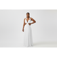 Sleeveless Layered Folds Maxi Dress