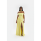 Asymmetrical Hem & Lace-Up High Split Dress