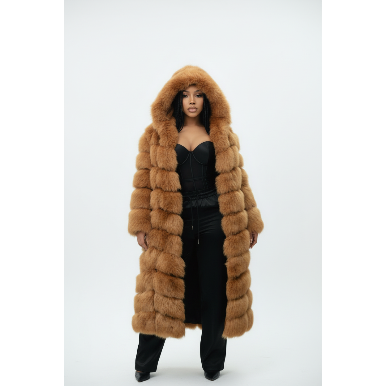 Thick Warm Fur Long Sleeve Winter Jacket Coat