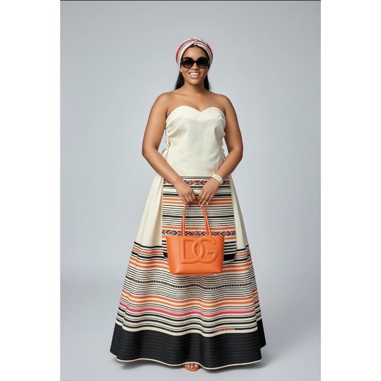 Traditional Xhosa-Inspired Boobtube 2-Piece Set