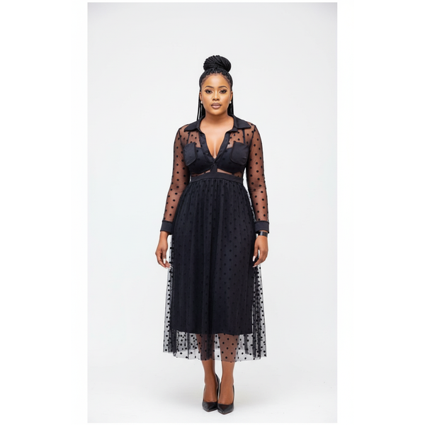 Sheer Polka Dot Dress – YELLOW SUB TRADING