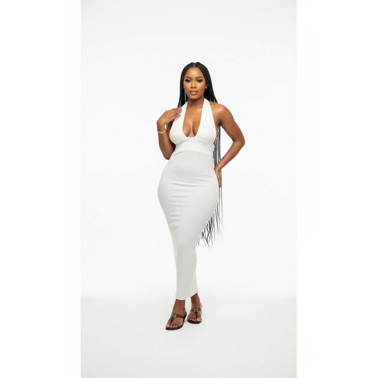 Halter Neck Backless Dress
