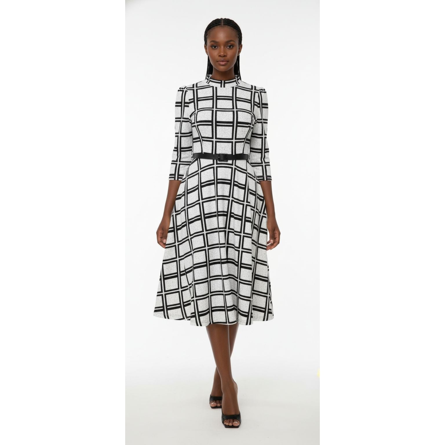 Round Neck Long sleeve Mini Dress