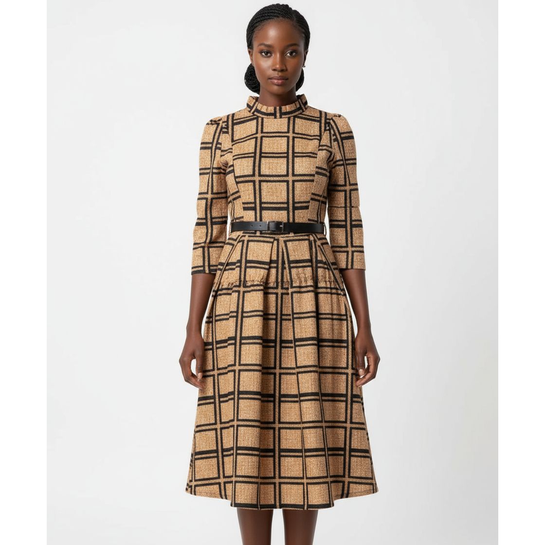 Round Neck Long sleeve Mini Dress