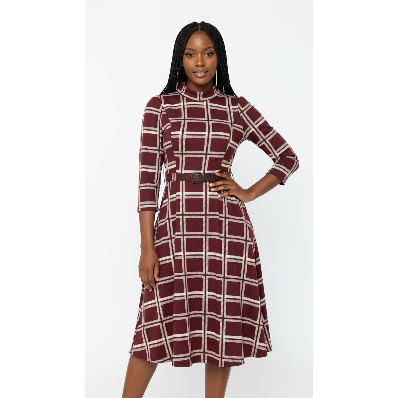 Round Neck Long sleeve Mini Dress