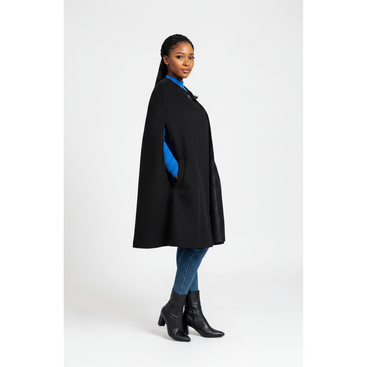Side Pocket Cape Jacket 
