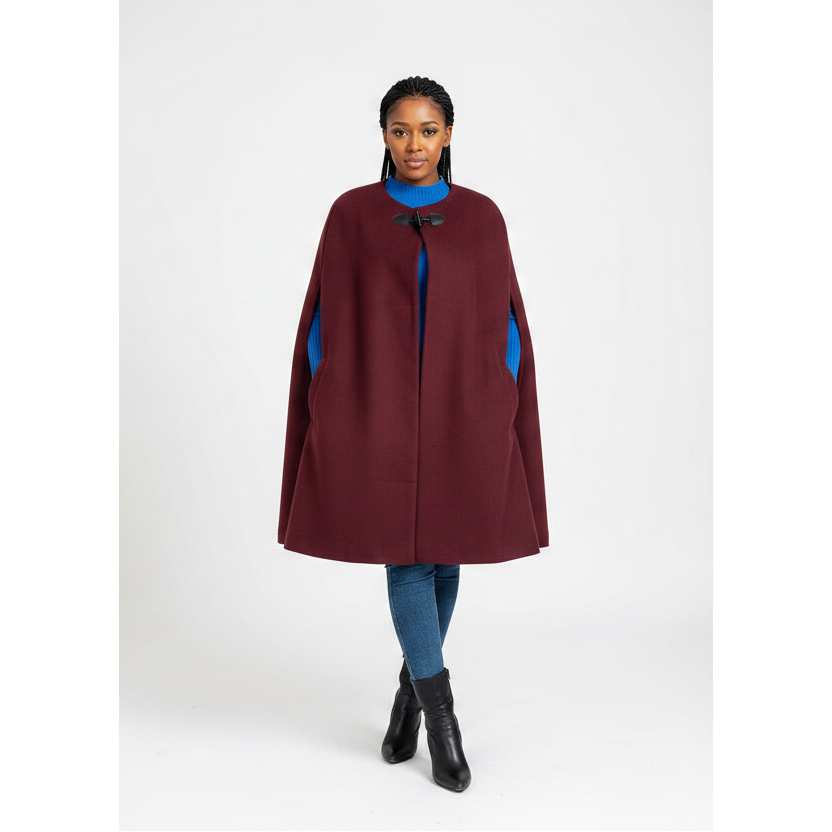 Side Pocket Cape Jacket 