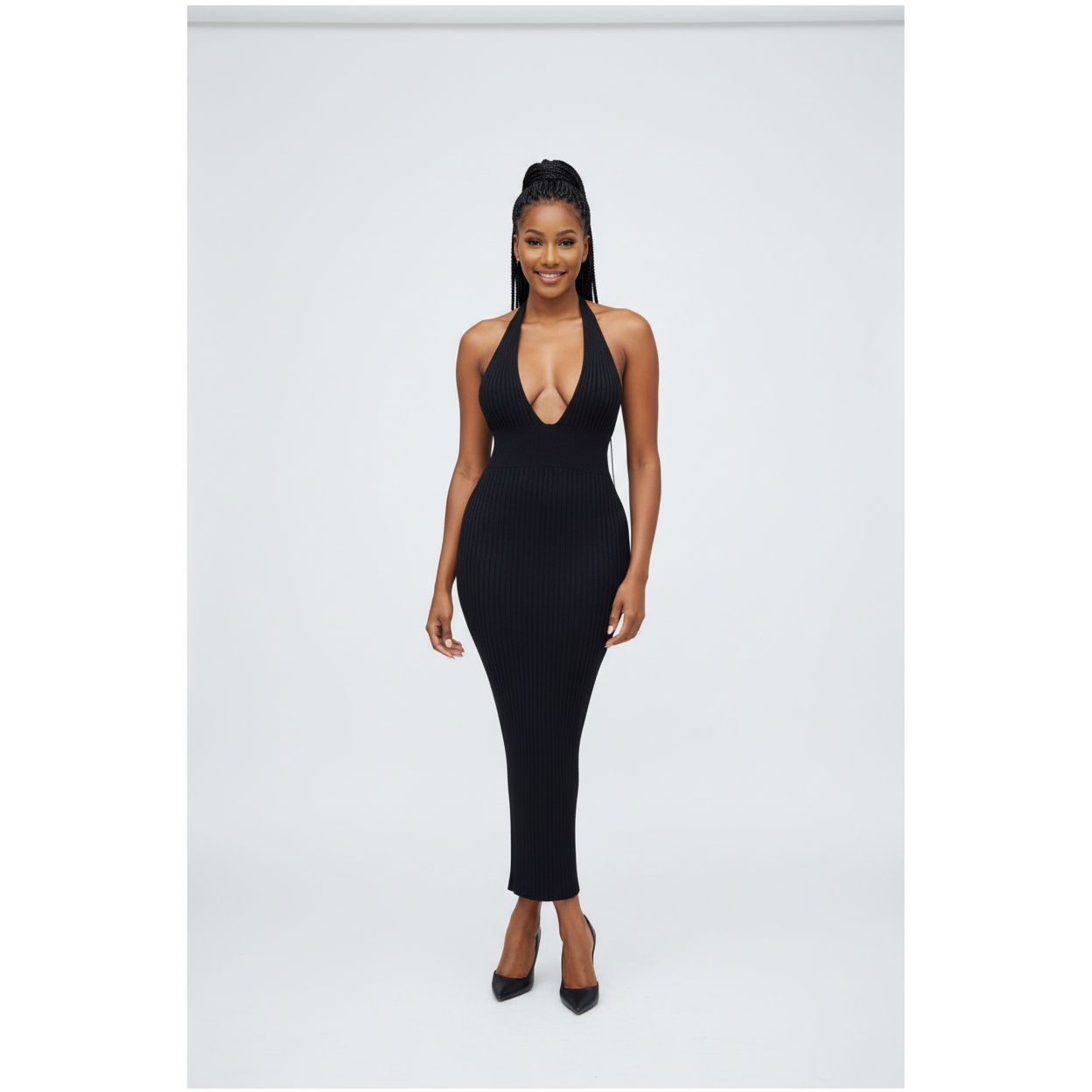 Halter Neck Backless Dress