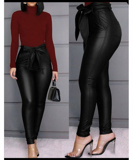 Faux Leather High Waisted Pant