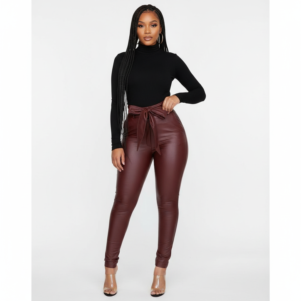 Faux Leather High Waisted Pant