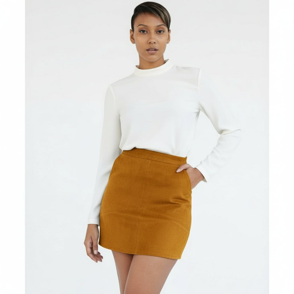 Suede Mini Skirt 