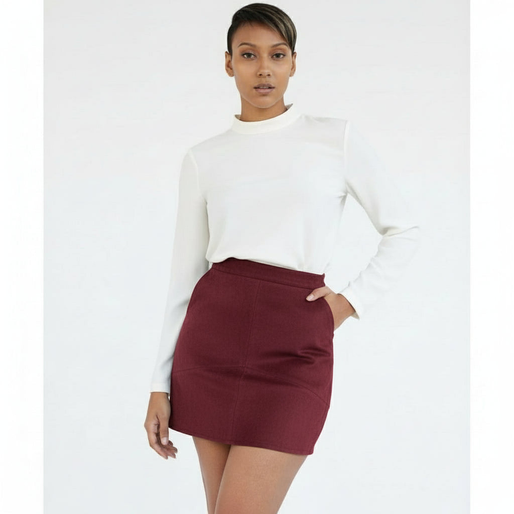 Suede Mini Skirt 