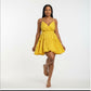Deep V-Neck Mini Dress