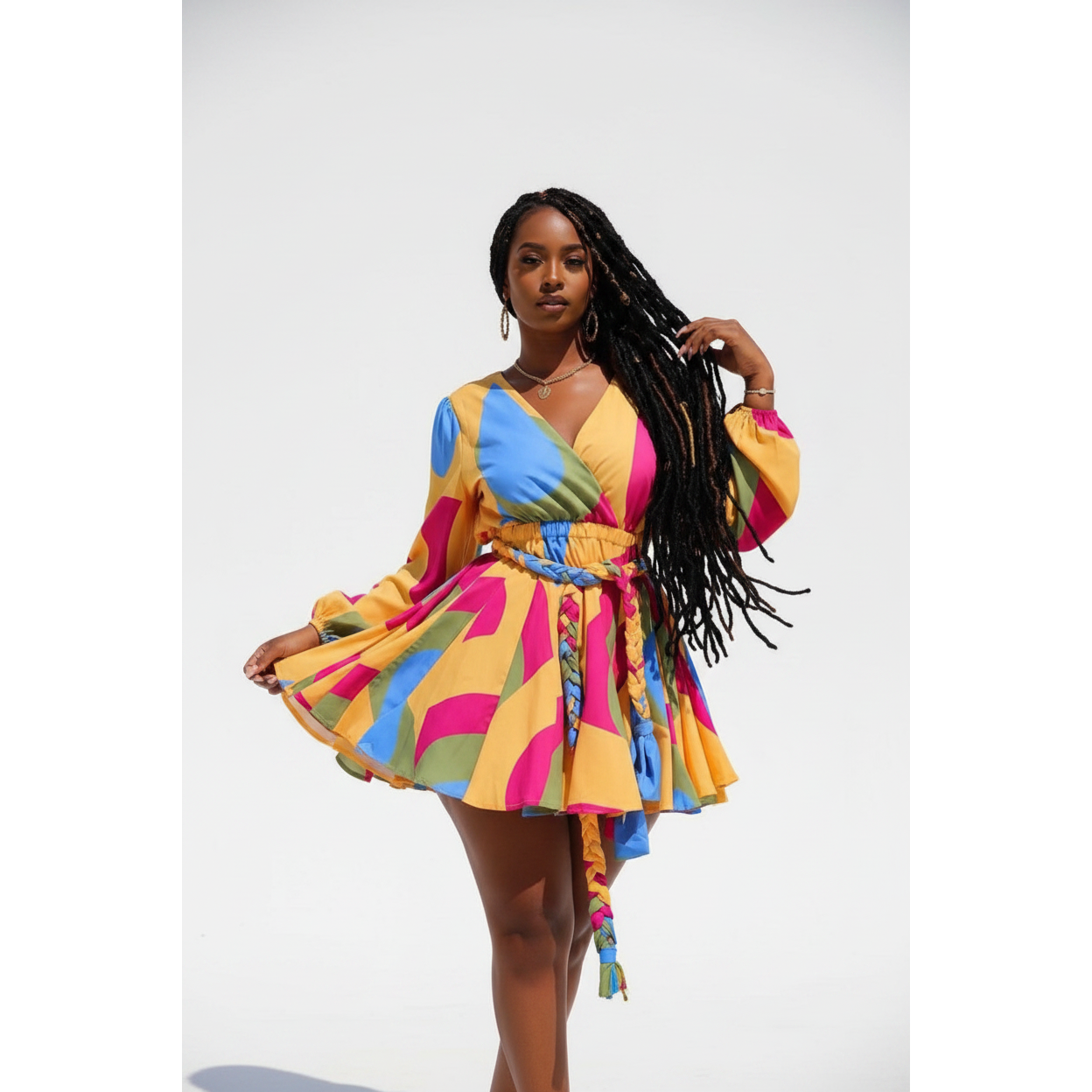 Colorful Mini Dress 