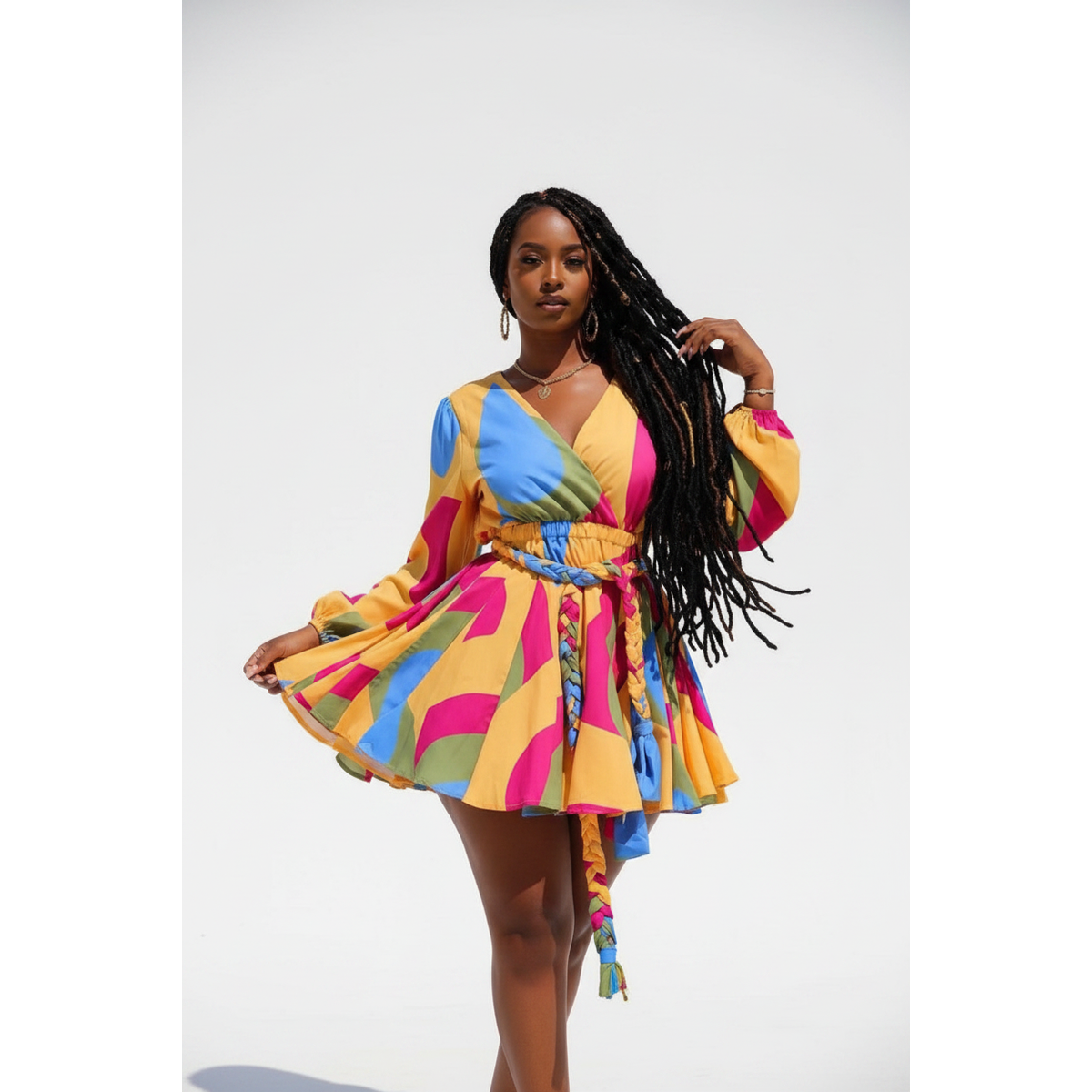 Colorful Mini Dress 