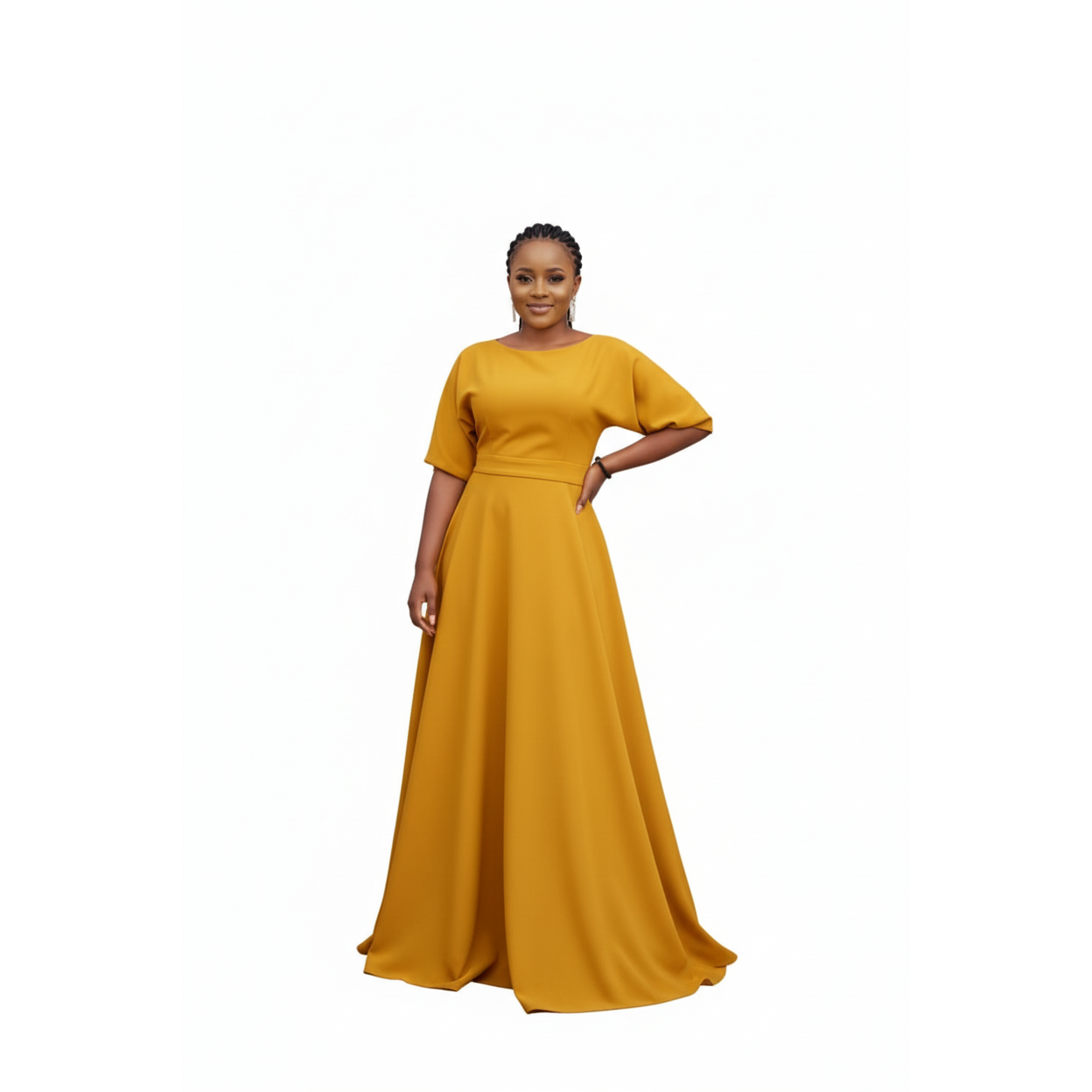 One Hand Off Shoulder Maxi Dress 