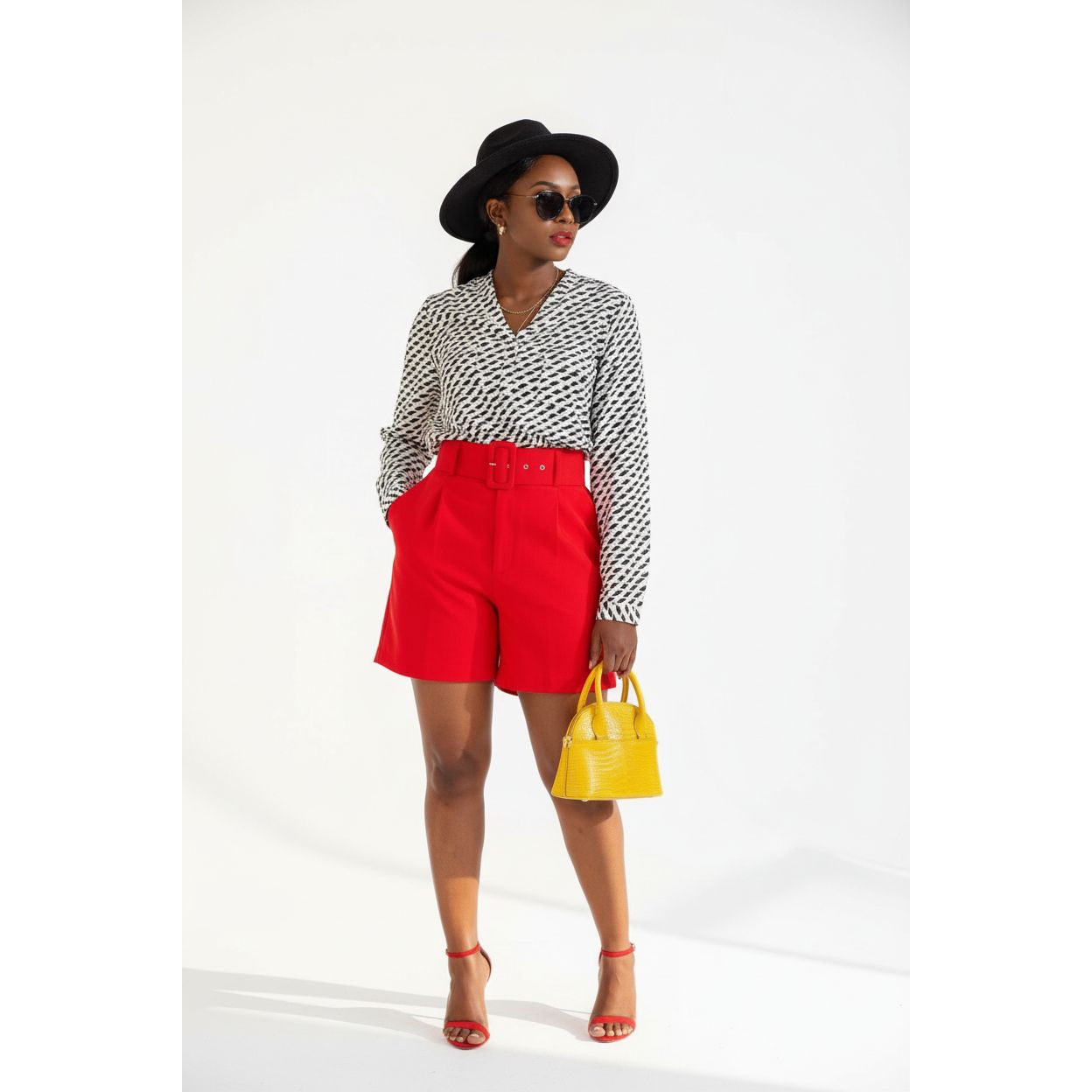 High Waisted Formal Short Pant