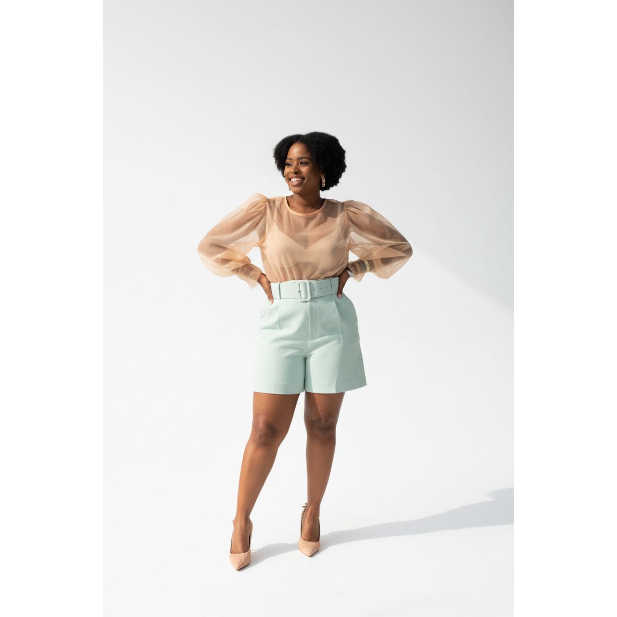 High Waisted Formal Short Pant