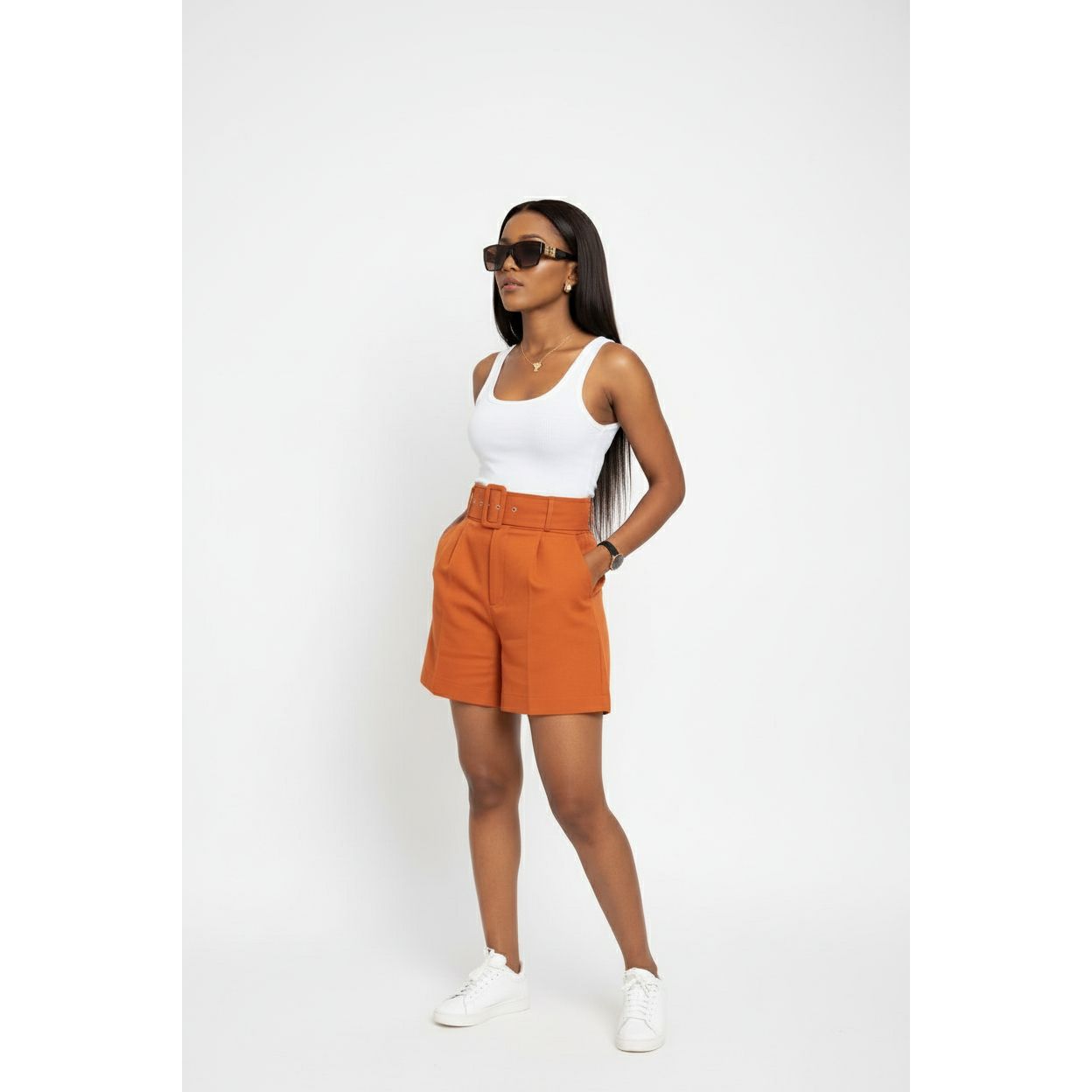 High Waisted Formal Short Pant