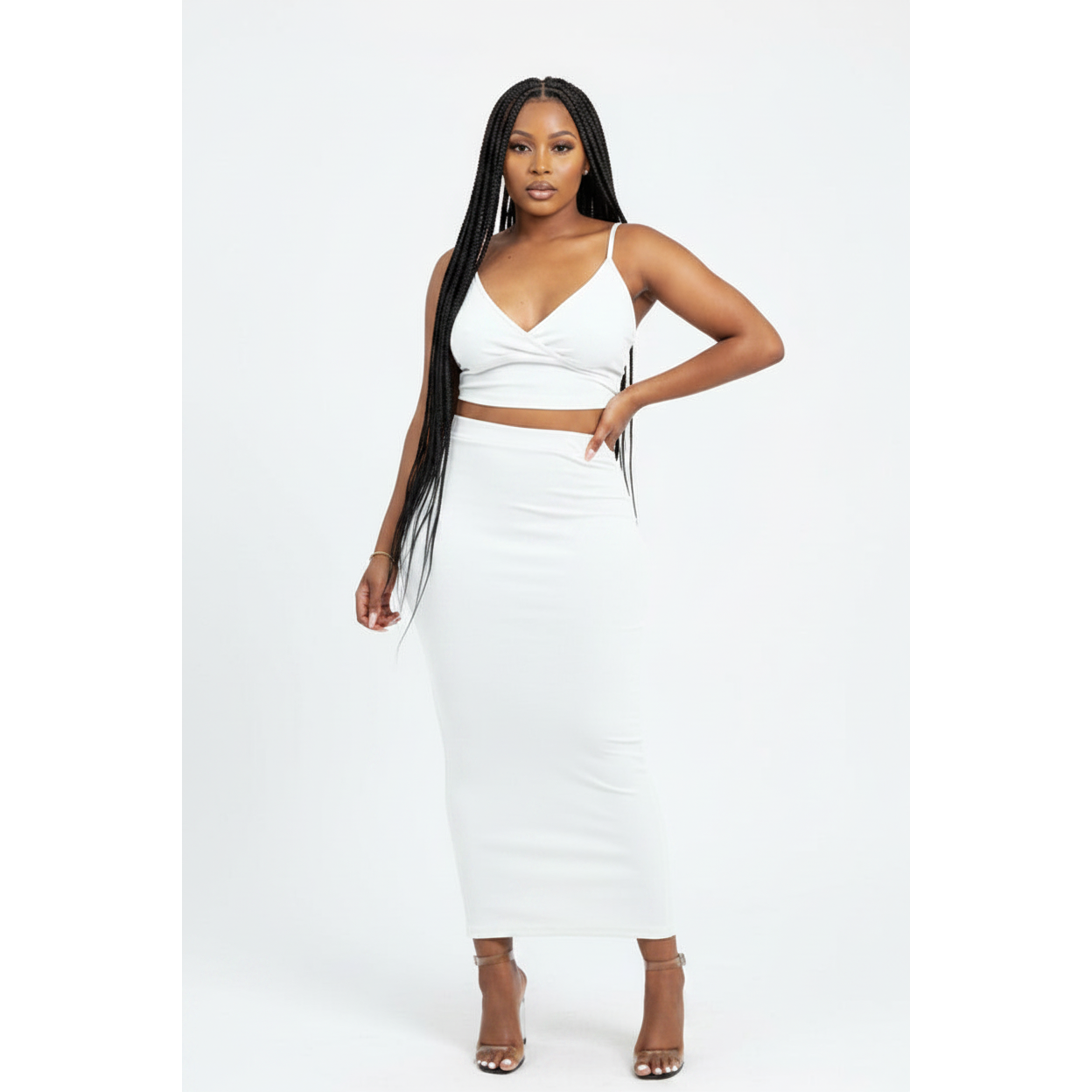 Deep V-Neck Sexy Two Piece Set 