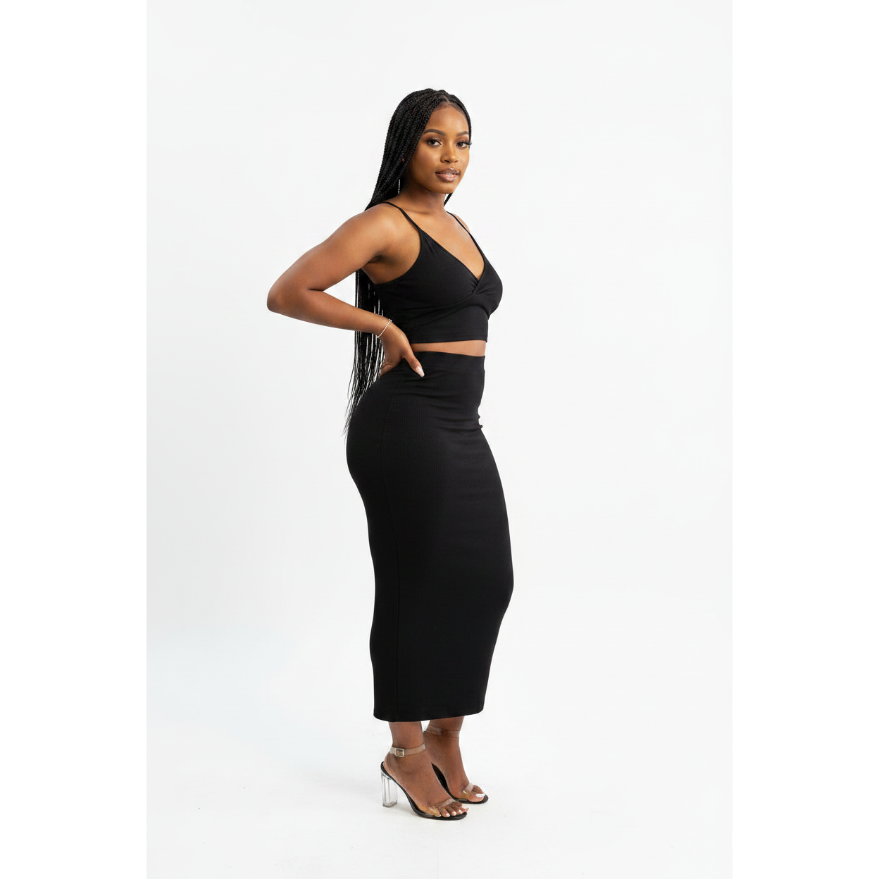 Deep V-Neck Sexy Two Piece Set 