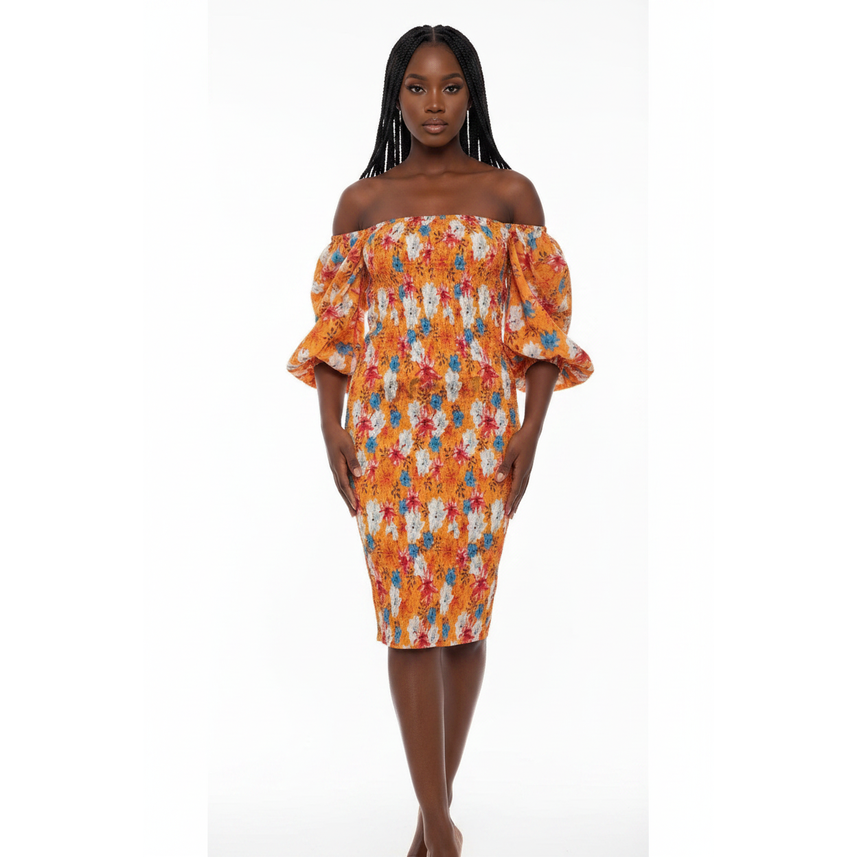Floral Print Bodycon Mini Dress