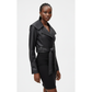 Faux Lather Crop Jacket