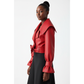 Faux Lather Crop Jacket