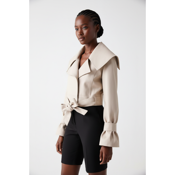 Faux Lather Crop Jacket – YELLOW SUB TRADING