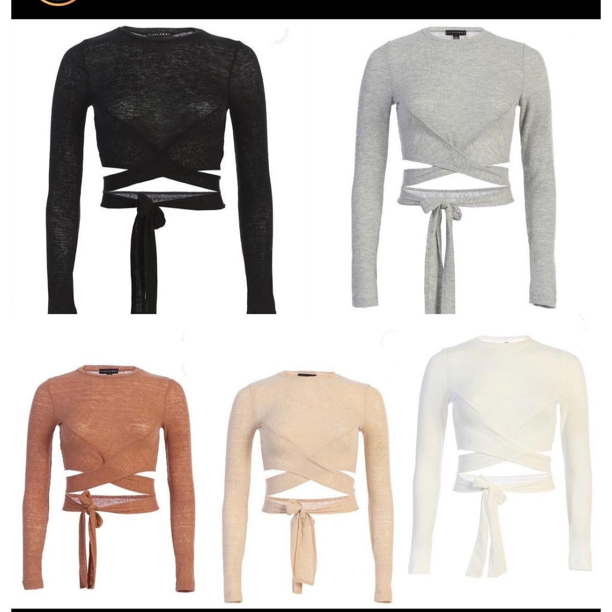 Long-Sleeved Round Neck Cutout Top