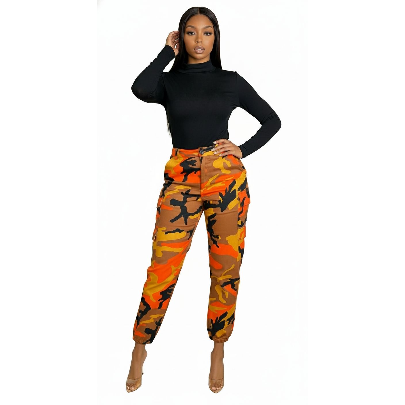Camouflage High Waisted Skinny Jeans