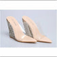 Patent Dagger Perspex Diamante Wedges