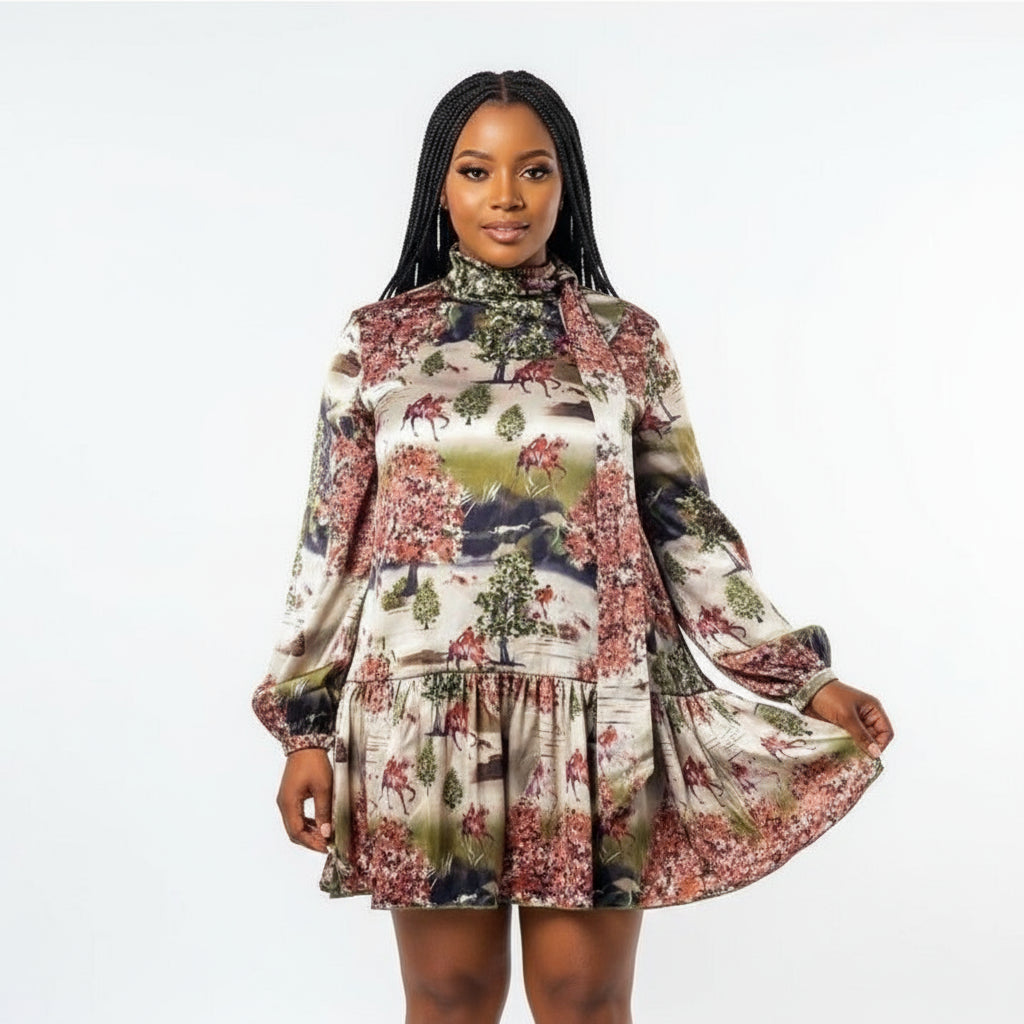 Vintage Floral Bubble Dress