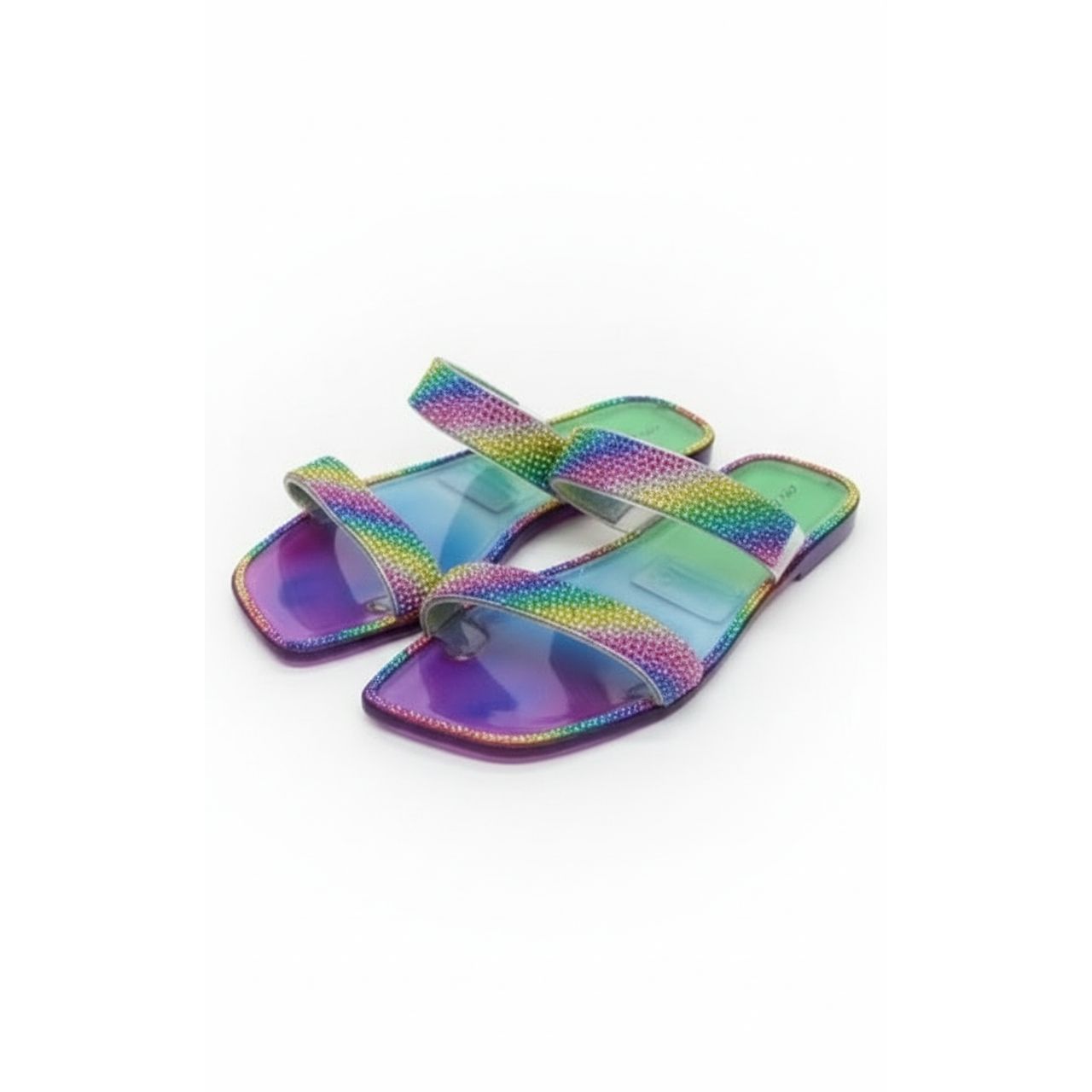 Open toe Color Rhinestones Slippers