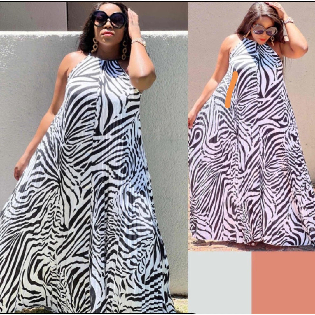 Zebra Sleeveless Maxi Dress – YELLOW SUB TRADING