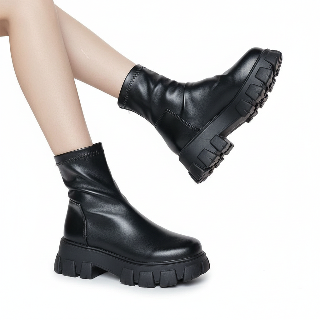 Platform Elastic Ankle boots