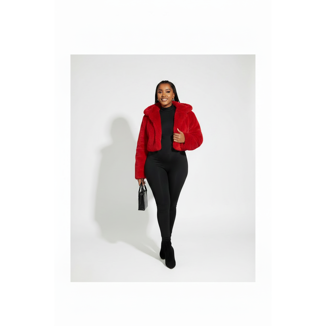 Fox Fur Crop Warm Coat