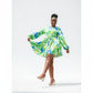 Bowknot Round  Neck Lantern Sleeve Mini Dress