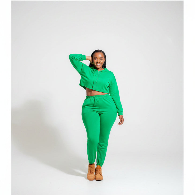 Hooded Top & Pants Tracksuit Set