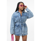 Cargo Denim Mini Dress
