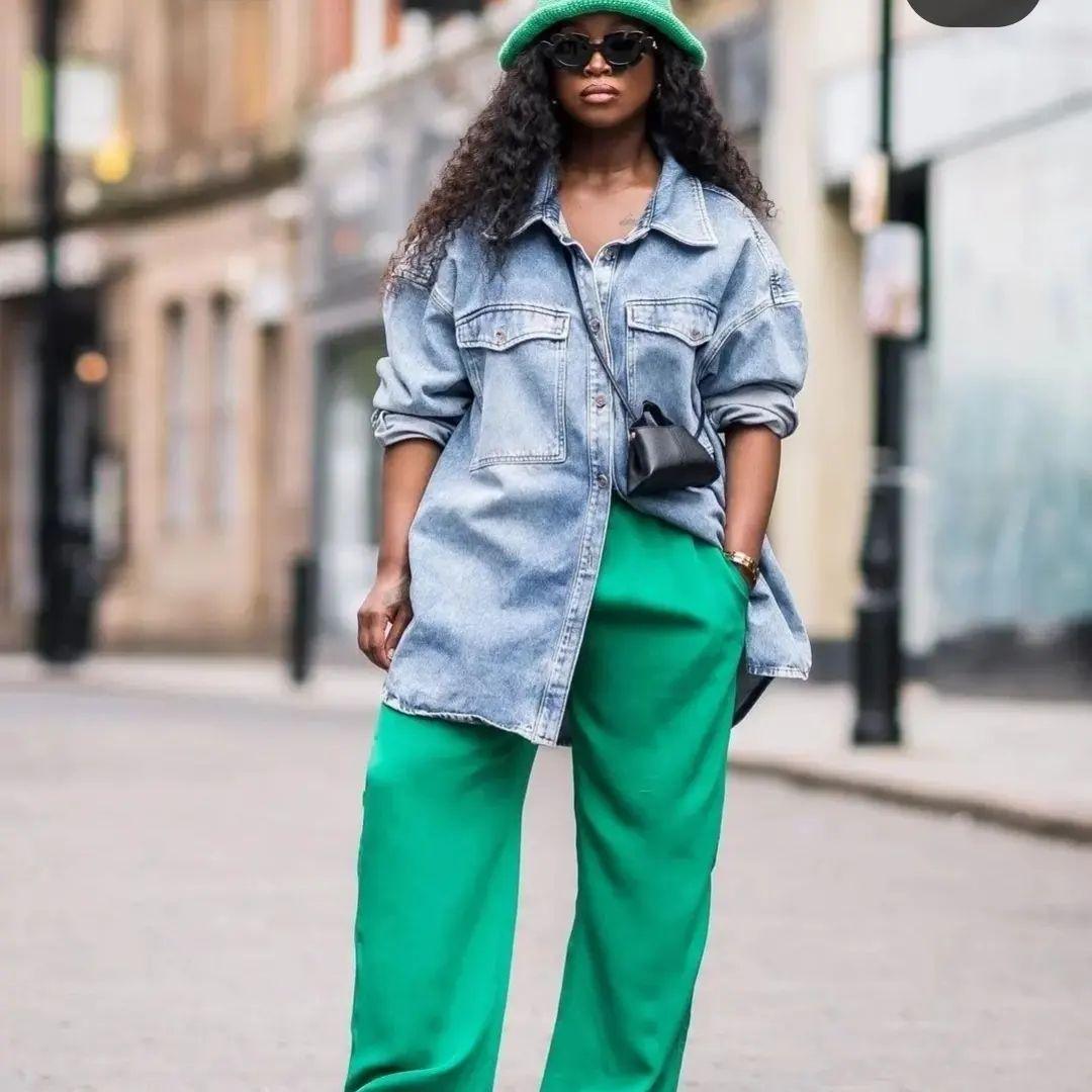 Long Sleeve Oversized Denim Shirt.